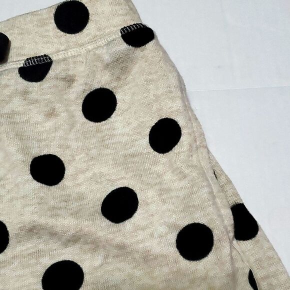 PJ Couture Cream & Black Polka Dots Comfy Soft Loungewear Pajama Pants - Picture 4 of 6
